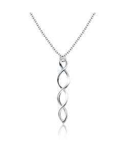 Dripping Loop Silver Necklace SPE-2054