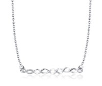 Linear Weave Silver Necklace SPE-2055