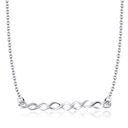 Linear Weave Silver Necklace SPE-2055