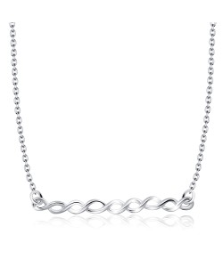 Linear Weave Silver Necklace SPE-2055