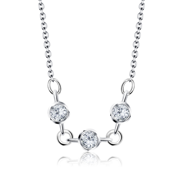 Rings with CZ Stones Silver Necklace SPE-2056