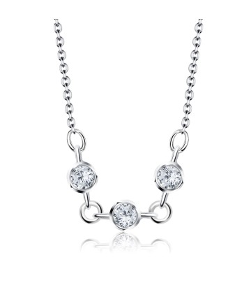 Rings with CZ Stones Silver Necklace SPE-2056