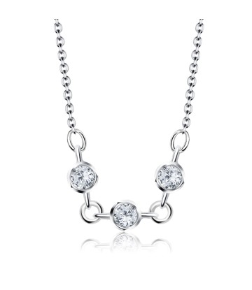 Rings with CZ Stones Silver Necklace SPE-2056