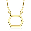 Hexagon Shape Silver Necklace SPE-2057