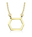 Hexagon Shape Silver Necklace SPE-2057