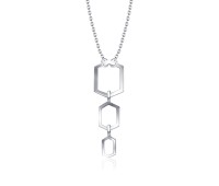 Geometry Shape Silver Necklace SPE-2058