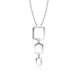 Geometry Shape Silver Necklace SPE-2058