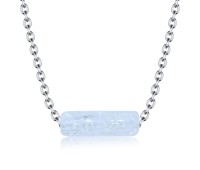 Long Quartz Silver Necklace SPE-2061