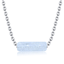 Long Quartz Silver Necklace SPE-2061