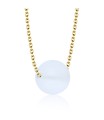 Round Quartz Silver Necklace SPE-2062