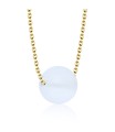 Round Quartz Silver Necklace SPE-2062