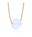 Round Quartz Silver Necklace SPE-2062