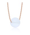 Round Quartz Silver Necklace SPE-2062