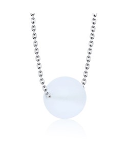 Round Quartz Silver Necklace SPE-2062