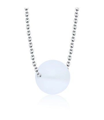 Round Quartz Silver Necklace SPE-2062