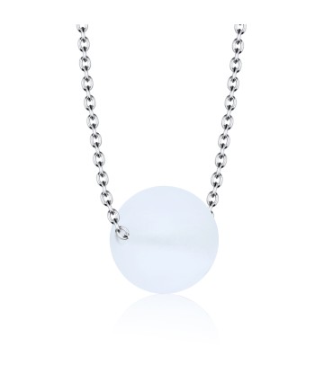 Round Quartz Silver Necklace SPE-2062