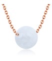 Circle Quartz Silver Necklace SPE-2063