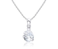 Necklace Silver CZ Drop SPE-206