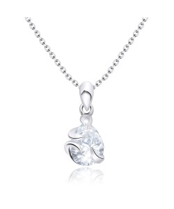 Necklace Silver CZ Drop SPE-206