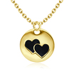 Cute Double Heart Silver Necklace SPE-2087
