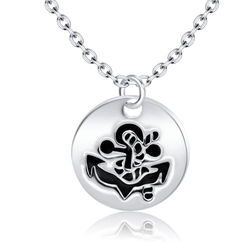 Anchor and Rope Silver Necklace SPE-2090