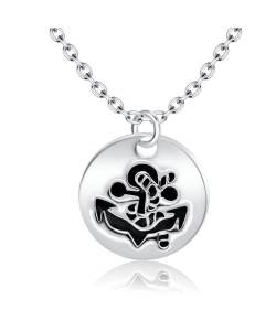 Anchor and Rope Silver Necklace SPE-2090