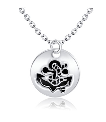 Anchor and Rope Silver Necklace SPE-2090