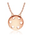 Hole Disc Silver Necklace SPE-2094