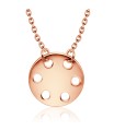 Hole Disc Silver Necklace SPE-2094