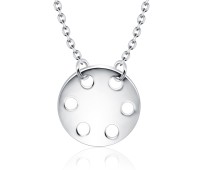 Hole Disc Silver Necklace SPE-2094
