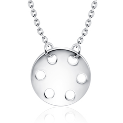 Hole Disc Silver Necklace SPE-2094