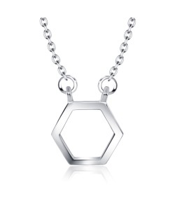 Geometric Silver Necklace SPE-2097