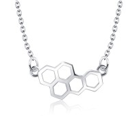Honeycomb Silver Necklace SPE-2100