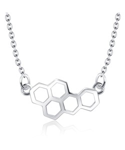 Honeycomb Silver Necklace SPE-2100