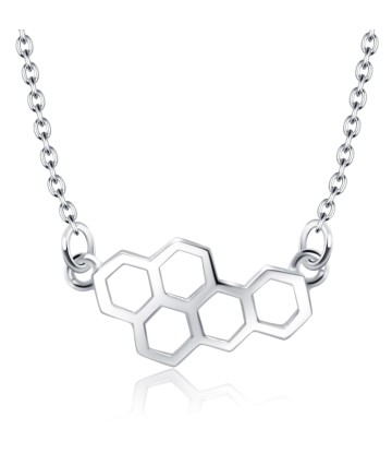 Honeycomb Silver Necklace SPE-2100
