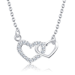 Romantic CZ Silver Necklace SPE-2104