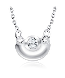 Cute CZ Silver Necklace SPE-2108