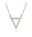 Triangle with CZ Silver Necklace SPE-2110