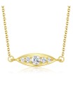 Marquise Shape CZ Silver Necklace SPE-2112