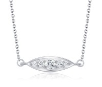 Marquise Shape CZ Silver Necklace SPE-2112