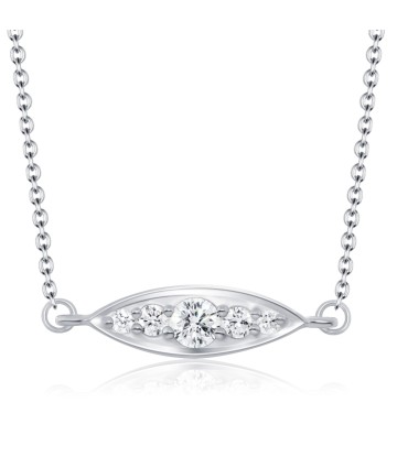 Marquise Shape CZ Silver Necklace SPE-2112