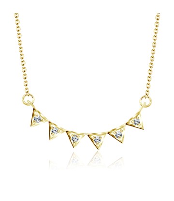 Gold Plated Elegant Style Silver Necklaces SPE-2114-GP