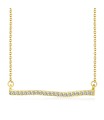 CZ Stones Linear Band Silver Necklace SPE-2116