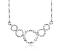 Magnet Balls Rings Style Silver Necklace SPE-2118