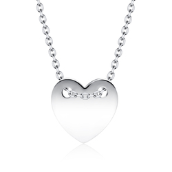Chic Heart Silver Necklace SPE-2131