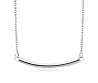 Curved Bar Silver Necklace SPE-2133