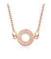 Sparkling CZ Silver Necklace SPE-2135