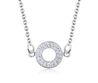 Sparkling CZ Silver Necklace SPE-2135
