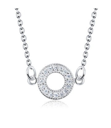 Sparkling CZ Silver Necklace SPE-2135