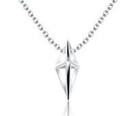 Modern Geometric Silver Necklace SPE-2136
